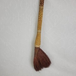 Unbranded Home Broom One Size Brown Hand Woven Decorative Hearth